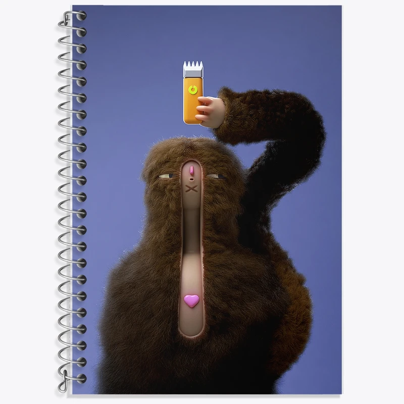 دفتر زبان 50 برگ خندالو مدل سه خط طرح مفهومی کد F7