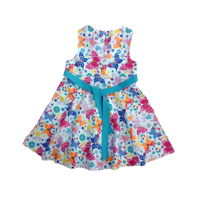 ست پیراهن و هدبند دخترانه مدل پروانه کد 3