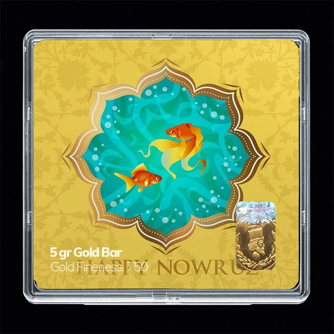 سکه گرمی طلا 18 عیار مدوپد مدل نوروز و سال نو کد SG11554 