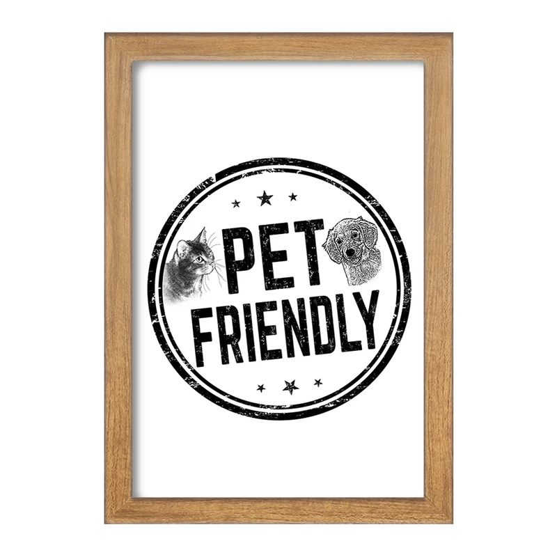 تابلو خندالو مدل حمایت از حیوانات کد 27357