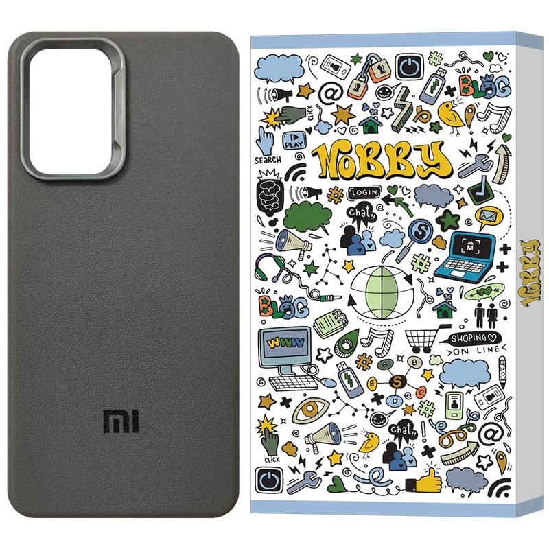 کاور نابی مدل قاب Leather Design طرح چرمی مناسب برای گوشی موبایل شیائومی  Redmi Note 11 4G / Redmi Note 11S