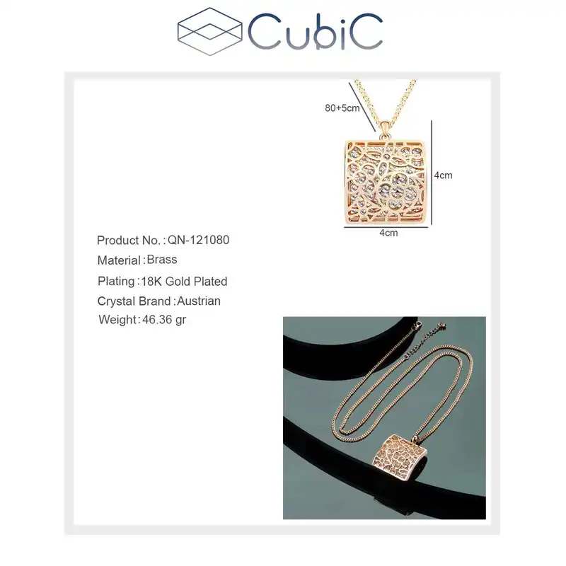 گردنبند زنانه کوبیک مدل QN-1201080