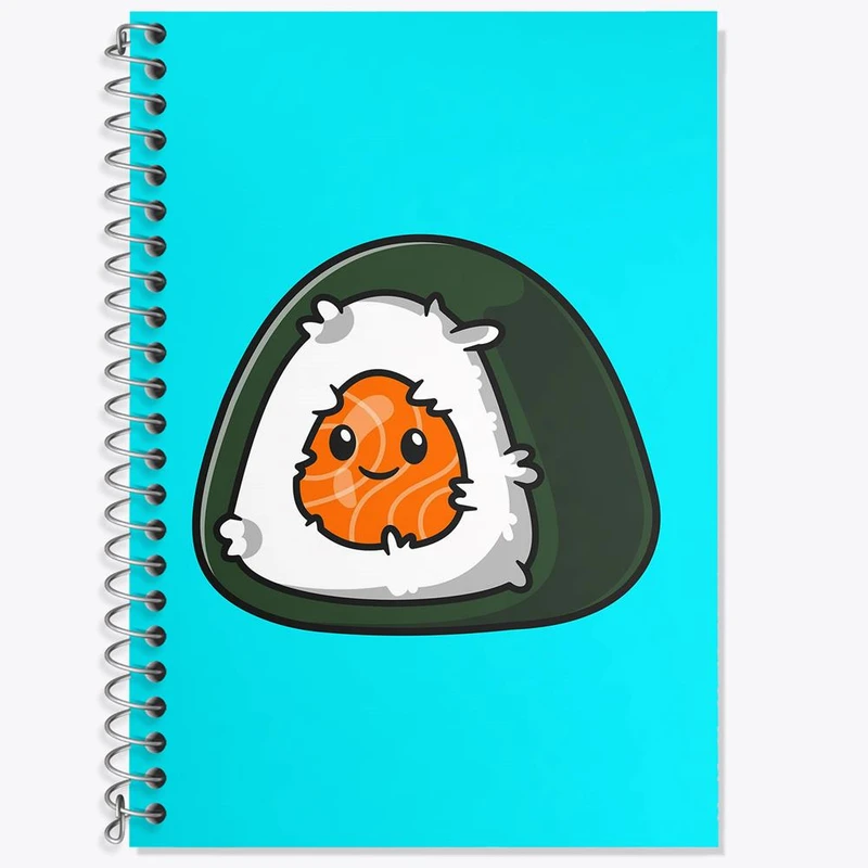 دفتر زبان 50 برگ خندالو مدل دو خط طرح سوشی کد 29462