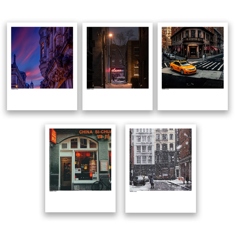 آویز تزیینی عرش مدل فانتزی منظره شهر کد Asa1264 مجموعه پنج عددی