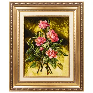 تابلو فرش دستباف سی پرشیا مدل دسته گل رز کد 902736