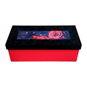 جعبه هدیه چوبی کادویی طرح رز رویایی مدل Bx-B1
