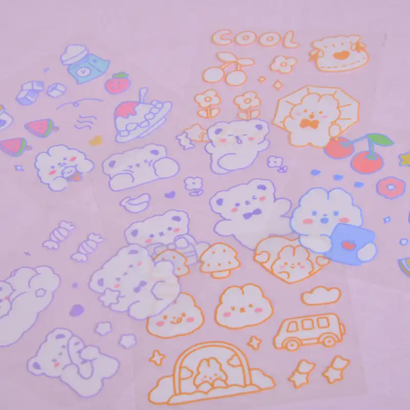 برچسب مدل برش خورده طرح فانتزی مجموعه 6 عددی