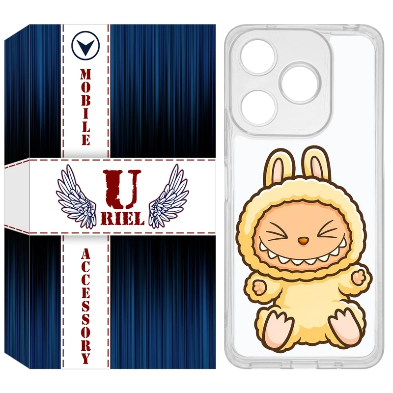 کاور یوریل مدل Clear کد 135 طرح لبوبو مناسب برای گوشی موبایل شیائومی Redmi 13 / 13x / Poco M6 4G