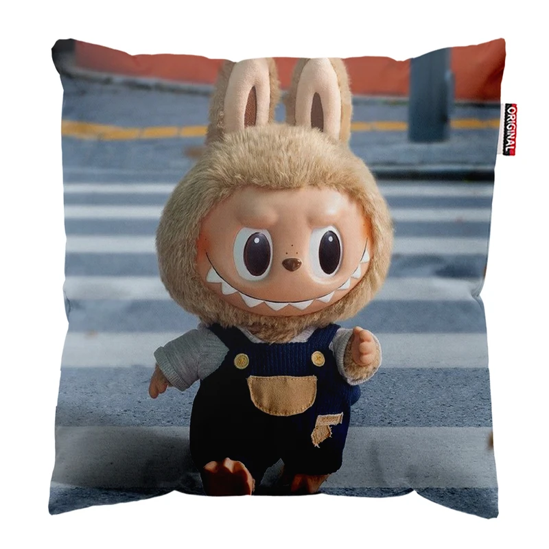 کوسن پاد آفرین مدل عروسک لبوبو کد PK302048 سایز 30*30 سانتی متر