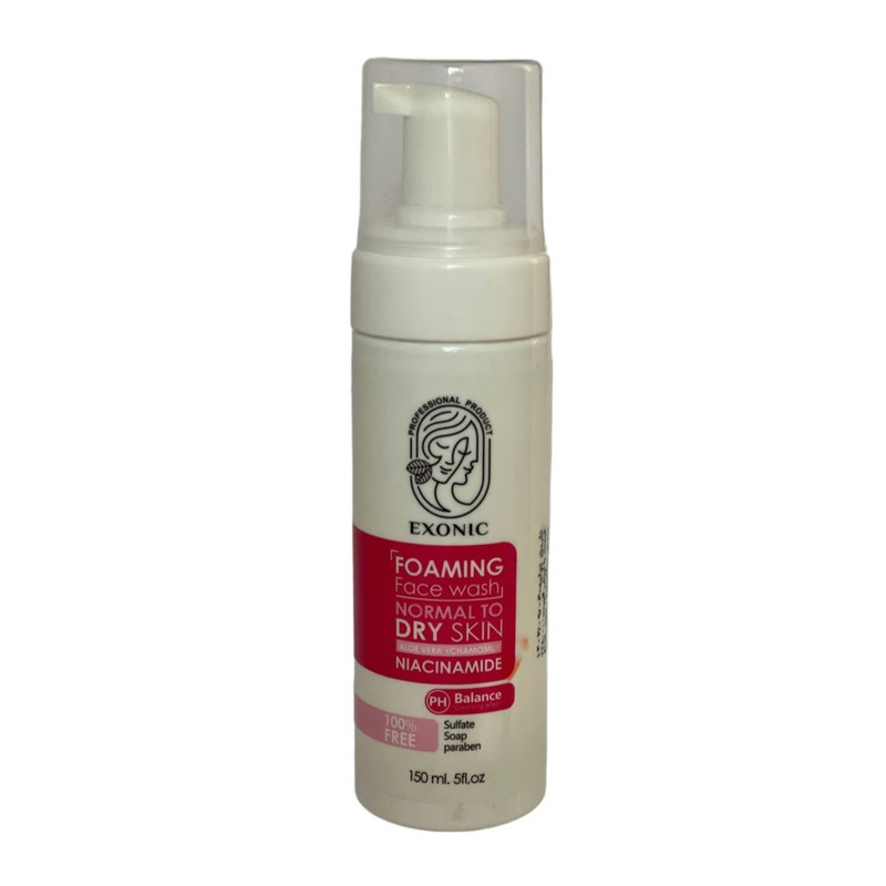 فوم شستشو صورت اکسونیک مدل NIACINAMIDE مناسب پوست نرمال و خشک حجم 150 میلی لیتر
