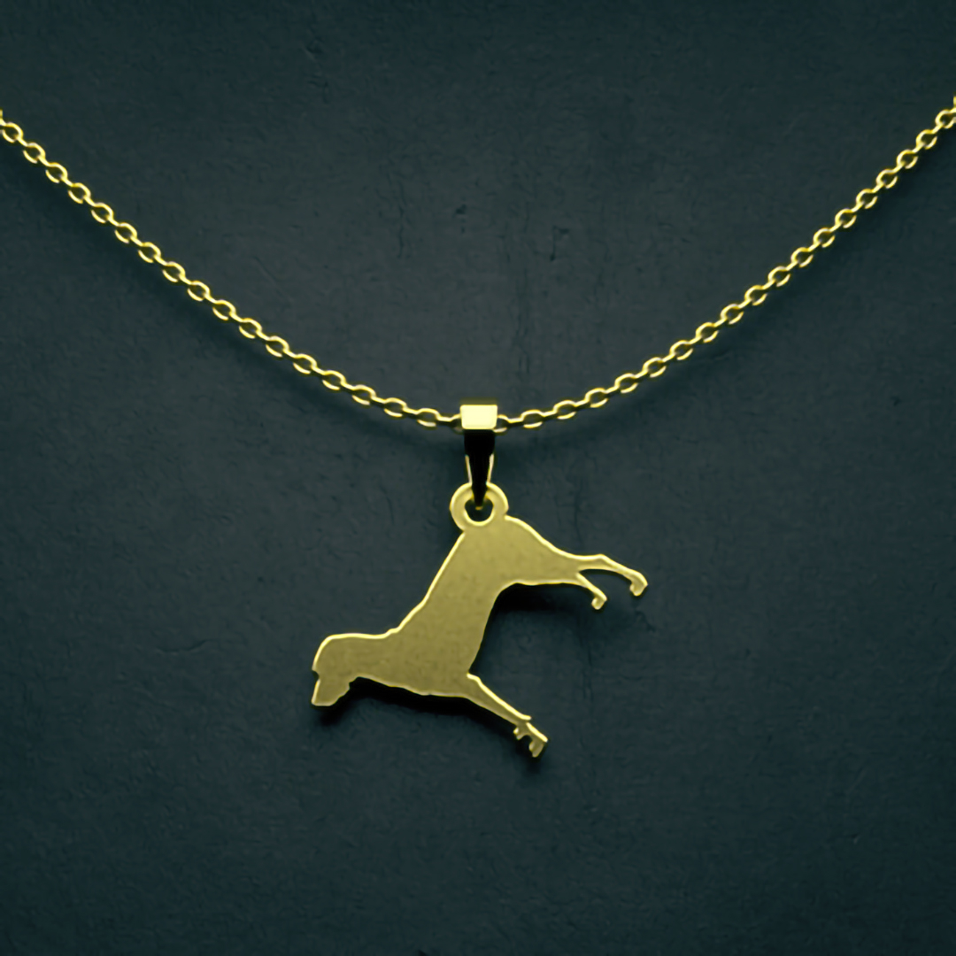 گردنبند طلا 18 عیار زنانه مدوپد مدل سگ کد J3-1-1226