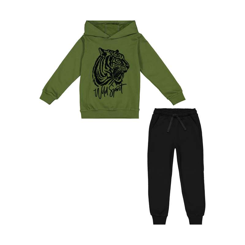 ست هودی و شلوار پسرانه ال سی وایکیکی مدل 0W53486Z4-HDK-GREEN