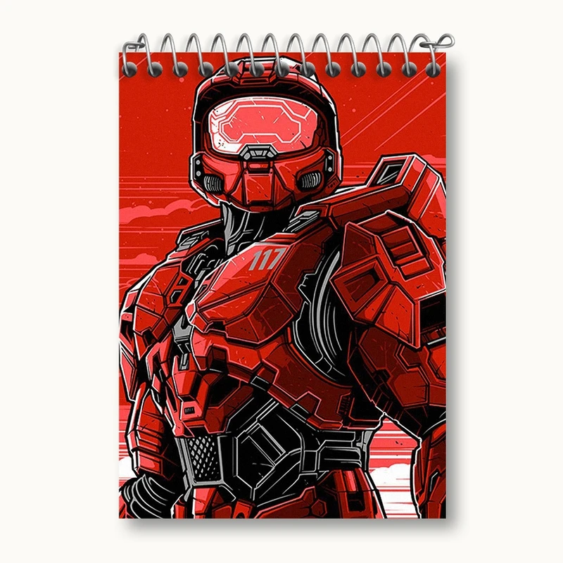 دفتر یادداشت 50 برگ خندالو مدل بازی هیلو (Halo) کد 31507