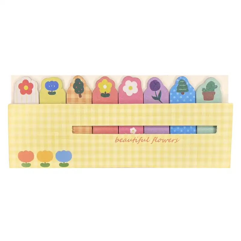 کاغذ یادداشت چسب دار مدل گیاه مجموعه 8 عددی