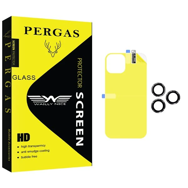 محافظ پشت گوشی وایلی نایس مدل Pergas مناسب برای گوشی موبایل اپل iPhone 11 Pro Max به همراه محافظ لنز گوشی