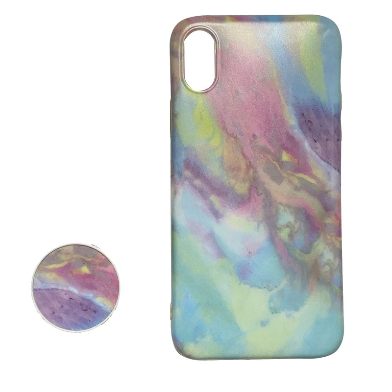 کاور مدل COLOR88 مناسب برای گوشی موبایل اپل IPHONE X / XS به همراه پاپ سوکت