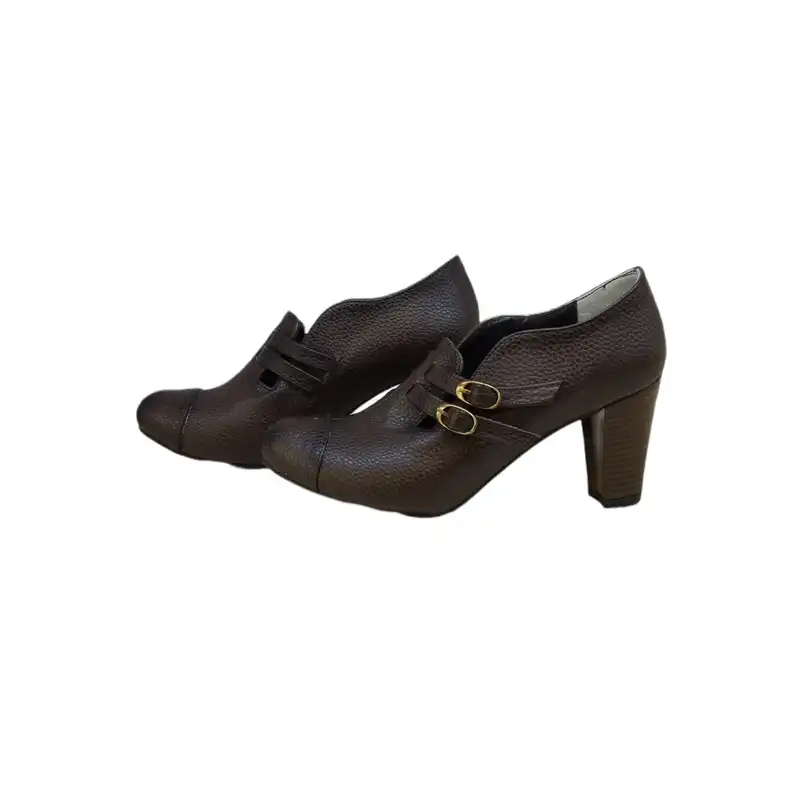 کفش زنانه مدل دوسگک رنگ قهوه ای