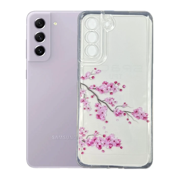 کاور طرح شکوفه گیلاس مناسب برای گوشی موبایل سامسونگ Galaxy S21 FE