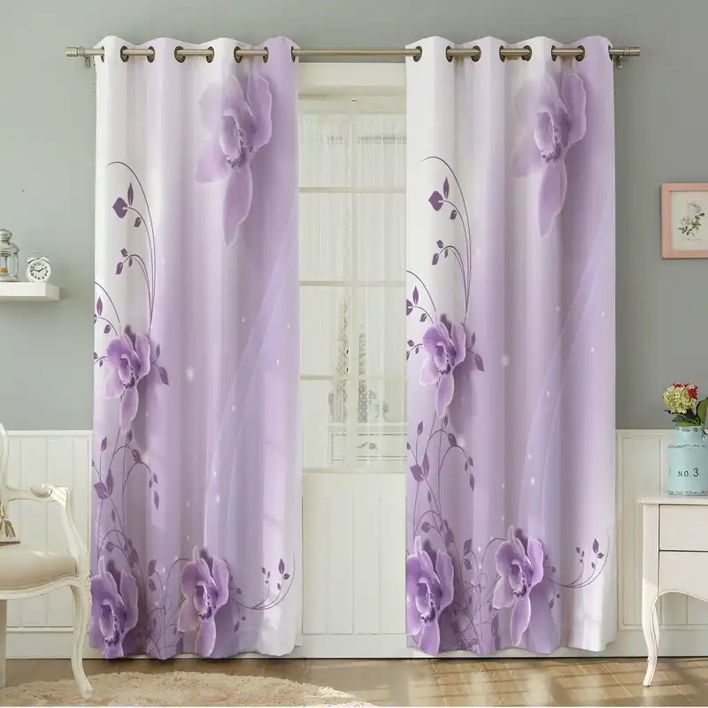 پرده نیروانا طرح گل مدل مخمل کد 5017 سایز 140×280 سانتی متر