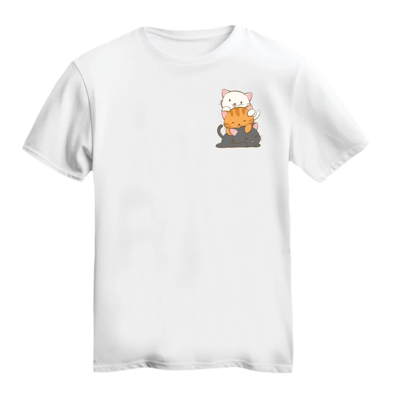 تی شرت آستین کوتاه زنانه مدل گربه های خندان