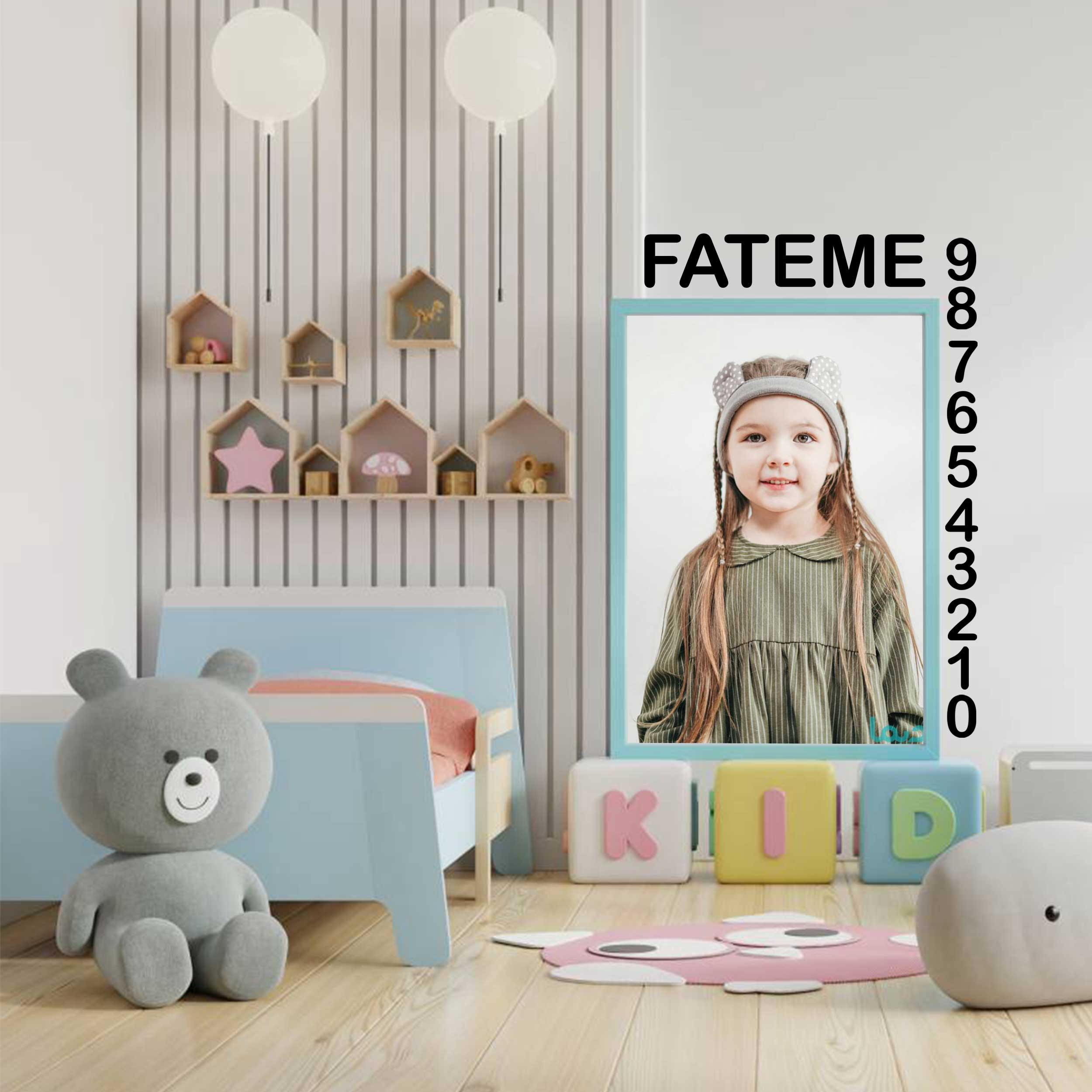 استیکر چوبی کودک مدل اعداد انگلیسی کد MDF-M-3