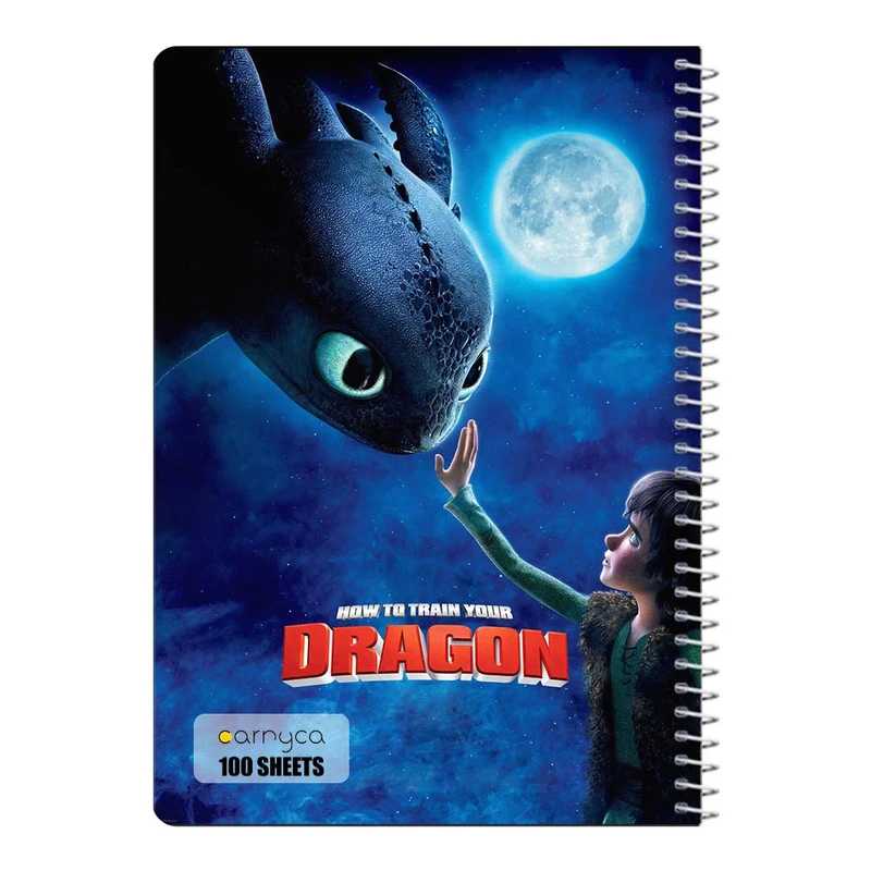 دفتر مشق 100 برگ سیمی کارنیکا طرح چگونه اژدهای خود را تربیت کنیم How to Train Your Dragon کد 16170