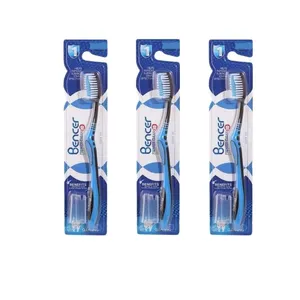 مسواک بنسر مدل Premier clean با برس نرم مجموعه سه عددی