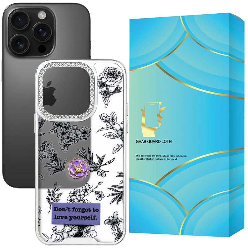 کاور قاب گارد لطفی مدل FLWRCL مناسب برای گوشی موبایل اپل iPhone 16 Pro Max