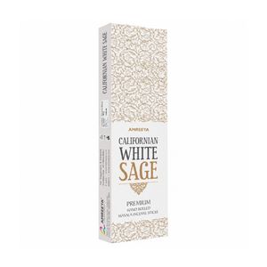عود دستساز آمریا مدل کالیفرنیایی CALIFORNIAN WHITE SAGE رایحه مریم گلی بسته 30 عددی