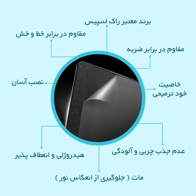 محافظ صفحه نمایش مات راک اسپیس مدل HyMTT مناسب برای تبلت سامسونگ Galaxy Tab A9 Plus