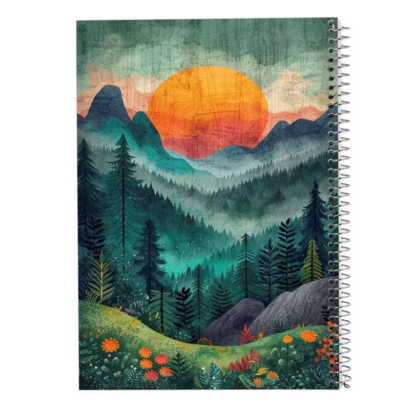 دفتر شطرنجی 50 برگ مدوپد طرح طبیعت کد DF15311