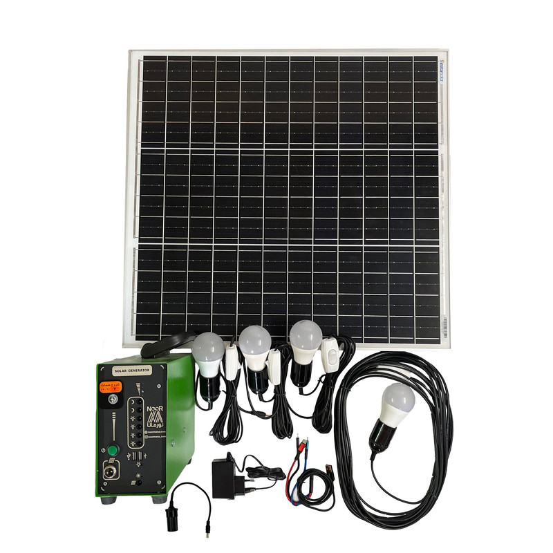 پکیج خورشیدی قابل حمل نور مانا مدل N18SLA50 ظرفیت 200 وات ساعت