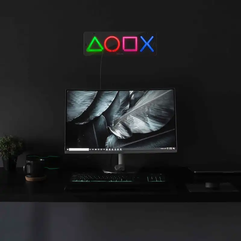 چراغ دیواری نئون دیزاین طرح Ps-Keys-GL_MLC