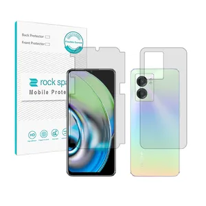 Rockspace HyGEL model clear screen protector suitable for Realme V23 mobile phone along with the phone back protector