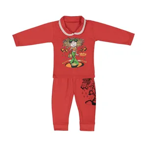 ست تی شرت و شلوار نوزادی دخترانه کد 013