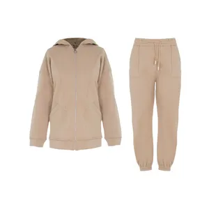 ست سویشرت و شلوار زنانه بنیس مدل 57200701 رنگ کرم