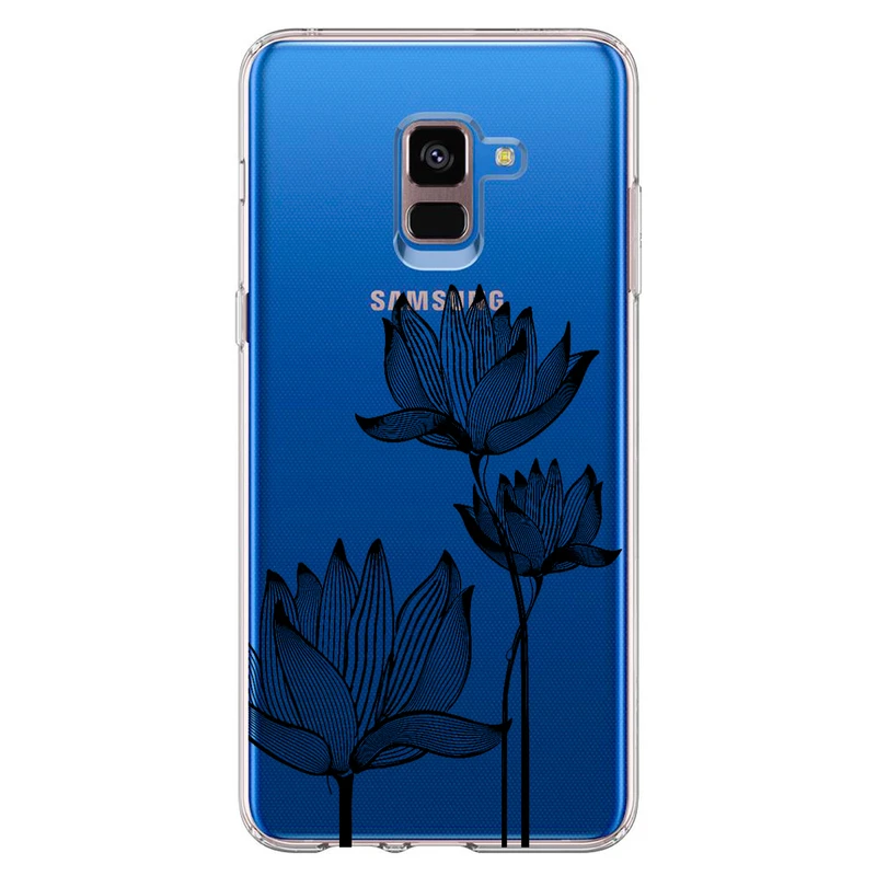 کاور مگافون طرح گل مدل C47-B مناسب برای گوشی موبایل سامسونگ Galaxy A8 Plus