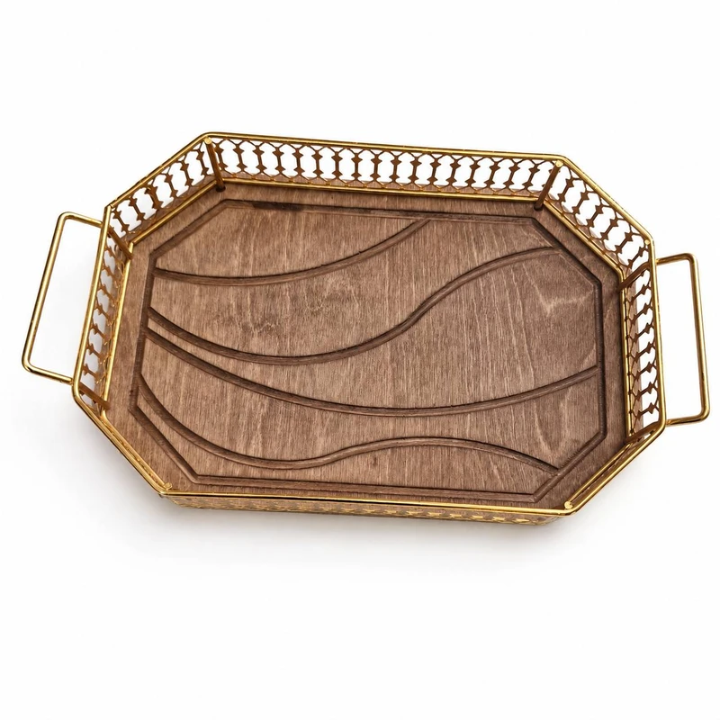 سینی مدل سرو سایز 33x23 سانتی متر