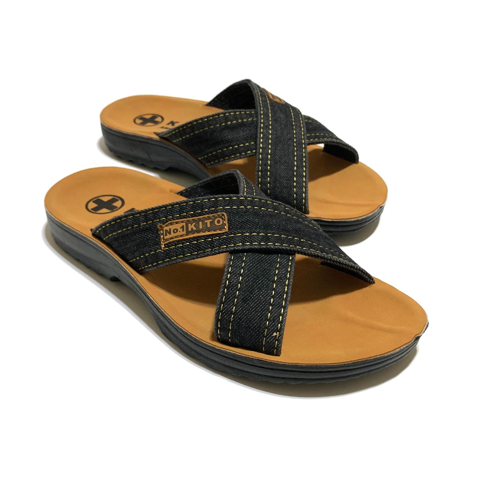 صندل مردانه کیتو مدل Cross Denim کد RS-BK-052 -  - 5
