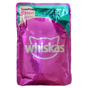 پوچ گربه ویسکاس مدل Whiskas with Rabbit mit Kaninchen وزن 100 گرم