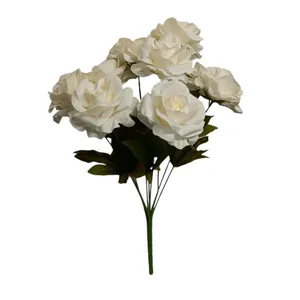 گل مصنوعی مدل بوته رز 9 گل 11fx