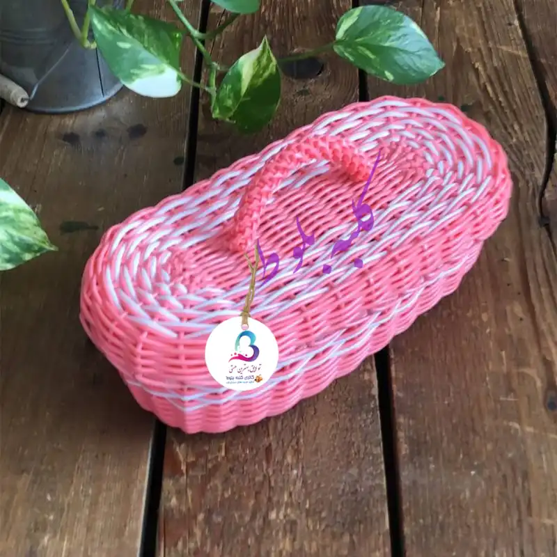 سبد حصیر بافی کلبه بلوط مدل نازگل