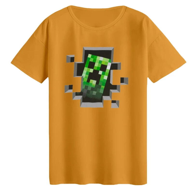 تی‌شرت لانگ آستین کوتاه زنانه مدل ماینکرفت کد 03 