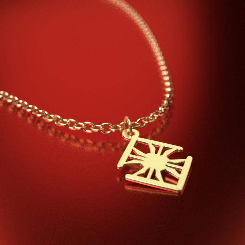 آویز ساعت طلا 18 عیار زنانه مدوپد مدل هندسی کد CA10100