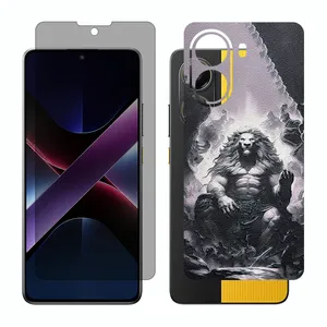 Glass Together model privacy screen protector suitable for Xiaomi Poco X7 Pro mobile phone with back cover sticker