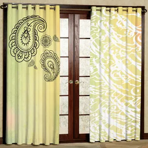 پرده مدل هازان پانچی کد m4123LR سایز 140x280 سانتی متر