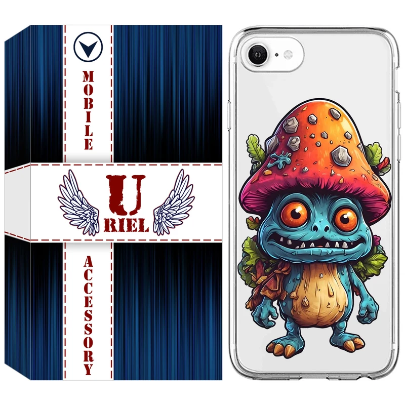 کاور یوریل مدل Clear کد 47 طرح قارچ مناسب برای گوشی موبایل اپل iPhone 7 / iPhone 8 / SE 2020 / SE 2022