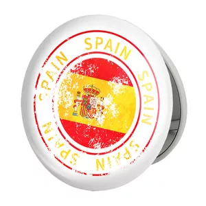 آینه جیبی خندالو طرح پرچم اسپانیا مدل تاشو کد 20669 