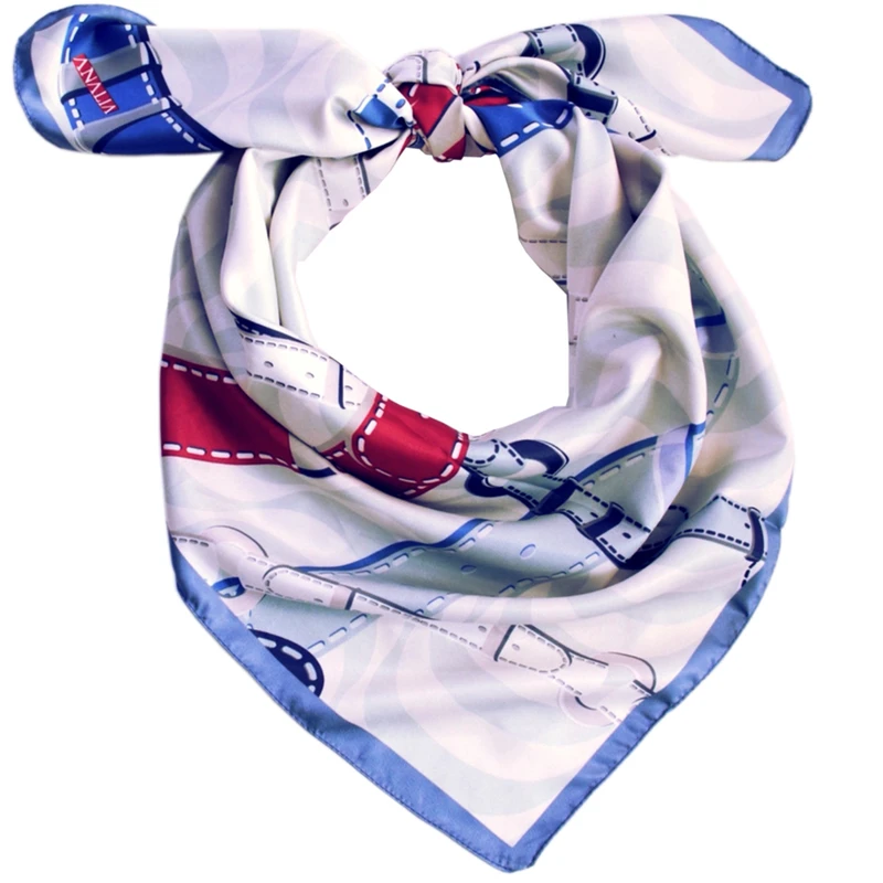 روسری زنانه مدل ابریشم توییل طرح کمربند کد 10320