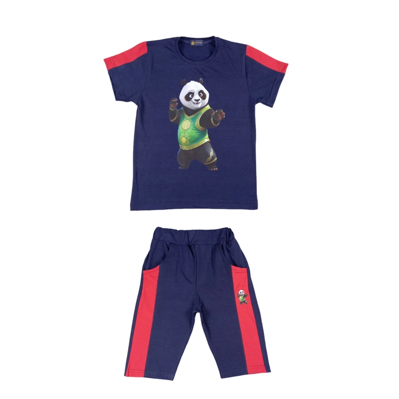 ست تی شرت آستین کوتاه و شلوارک پسرانه مدل 601009PS